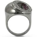 0W304 - Ruthenium Brass Ring with Synthetic Garnet in Ruby - The Savvy ShopperThe Savvy ShopperAlamodeRing0W304 - Ruthenium Brass Ring with Synthetic Garnet in Ruby