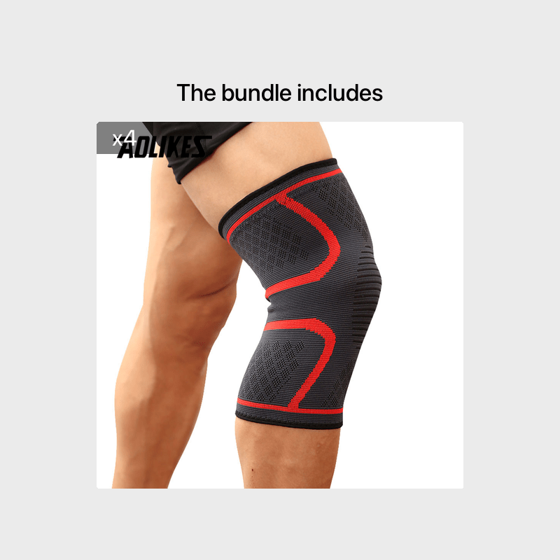 1pc AOLIKES Compression Knee Sleeve | Breathable, Non - Slip, Ideal for Running, Volleyball, Basketball, Yoga, Tennis, Football - Available in, Grey, Red - The Savvy ShopperThe Savvy ShopperThe Savvy Shopper1pc AOLIKES Compression Knee Sleeve | Breathable, Non - Slip, Ideal for Running, Volleyball, Basketball, Yoga, Tennis, Football - Available in, Grey, Red