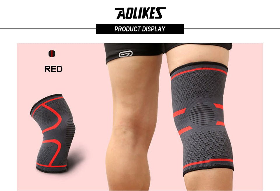 1pc AOLIKES Compression Knee Sleeve | Breathable, Non - Slip, Ideal for Running, Volleyball, Basketball, Yoga, Tennis, Football - Available in, Grey, Red - The Savvy ShopperThe Savvy ShopperThe Savvy Shopper1pc AOLIKES Compression Knee Sleeve | Breathable, Non - Slip, Ideal for Running, Volleyball, Basketball, Yoga, Tennis, Football - Available in, Grey, Red