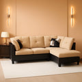 2 Piece L Shaped Sectional Sofa Set Beige Microfiber Right Hand Facing Ideal For Living Room - The Savvy ShopperThe Savvy ShopperShipItFurnituren/a2 Piece L Shaped Sectional Sofa Set Beige Microfiber Right Hand Facing Ideal For Living Room