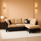 2 Piece L Shaped Sectional Sofa Set Beige Microfiber Right Hand Facing Ideal For Living Room - The Savvy ShopperThe Savvy ShopperShipItFurnituren/a2 Piece L Shaped Sectional Sofa Set Beige Microfiber Right Hand Facing Ideal For Living Room