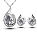 3pcs Rhinestone Necklace Set With Earrings Fashion Water - drop - shaped Jewelry For Women Valentine's Day - The Savvy ShopperThe Savvy ShopperDropshipman3pcs Rhinestone Necklace Set With Earrings Fashion Water - drop - shaped Jewelry For Women Valentine's Day