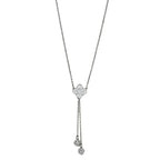 3W427 - Rhodium Brass Necklace with AAA Grade CZ in Clear - The Savvy ShopperThe Savvy ShopperAlamodeNecklace3W427 - Rhodium Brass Necklace with AAA Grade CZ in Clear