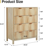 4 Drawer Dresser With Fluted Wave Panel Natural Wood - The Savvy ShopperThe Savvy ShopperShipItFurnituren/a4 Drawer Dresser With Fluted Wave Panel Natural Wood