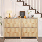 4 Drawer Dresser With Fluted Wave Panel Natural Wood - The Savvy ShopperThe Savvy ShopperShipItFurnituren/a4 Drawer Dresser With Fluted Wave Panel Natural Wood