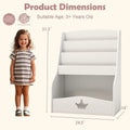 4 - Tier Kids Bookshelf with Shelves and Compartment for Toddlers - White - The Savvy ShopperThe Savvy ShopperThe Savvy ShopperKids Storage4 - Tier Kids Bookshelf with Shelves and Compartment for Toddlers - White