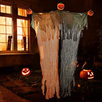 6 Feet Hanging Pumpkin Ghost with Red Glowing Eyes and Bendable Arms - The Savvy ShopperThe Savvy ShopperThe Savvy ShopperHalloween6 Feet Hanging Pumpkin Ghost with Red Glowing Eyes and Bendable Arms