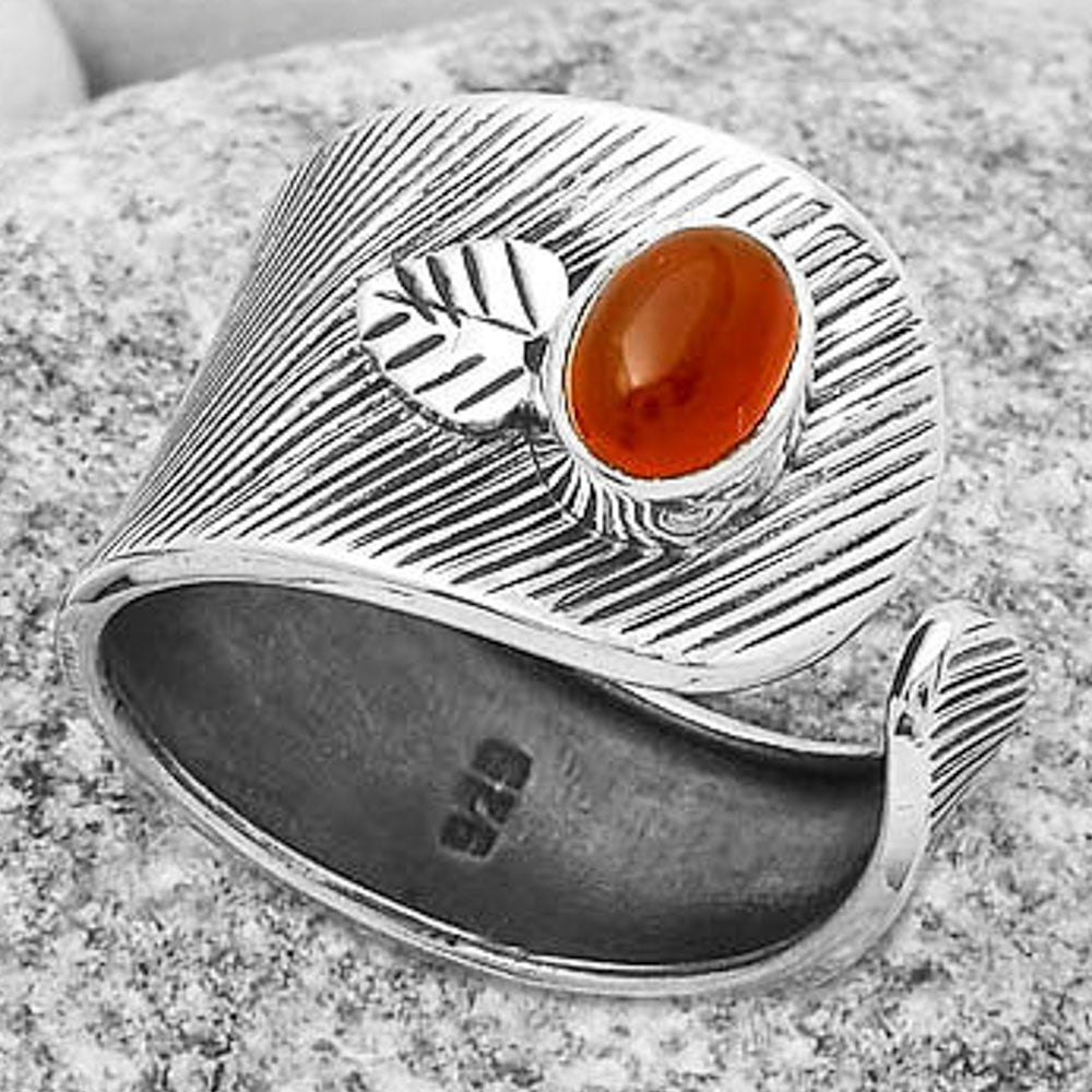 Adjustable - Natural Carnelian Ring size - 8 R - 1319 SDR170086 - The Savvy ShopperThe Savvy ShopperDESIRE GEM925 Sterling Silver RingAdjustable - Natural Carnelian Ring size - 8 R - 1319 SDR170086