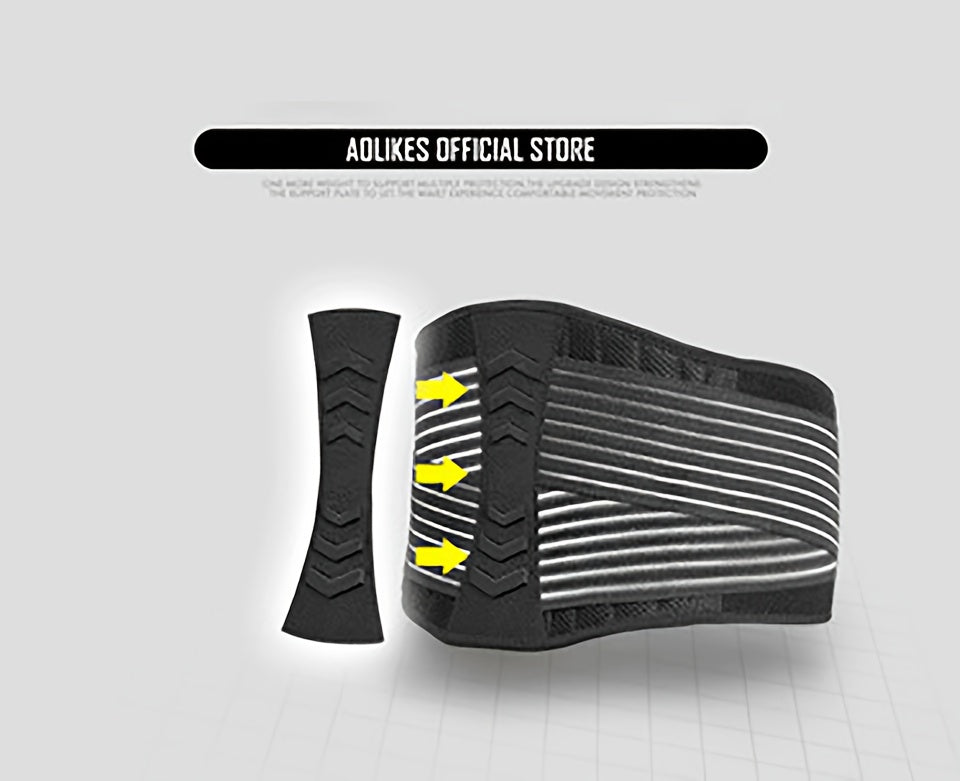 AOLIKES Lumbar Support Belt for Men & Women for Work, Heavy Lifting, Elastic Compression Waist Support Back Belt for Weightlifting, Squats, Deadlifts - The Savvy ShopperThe Savvy ShopperThe Savvy ShopperAOLIKES Lumbar Support Belt for Men & Women for Work, Heavy Lifting, Elastic Compression Waist Support Back Belt for Weightlifting, Squats, Deadlifts