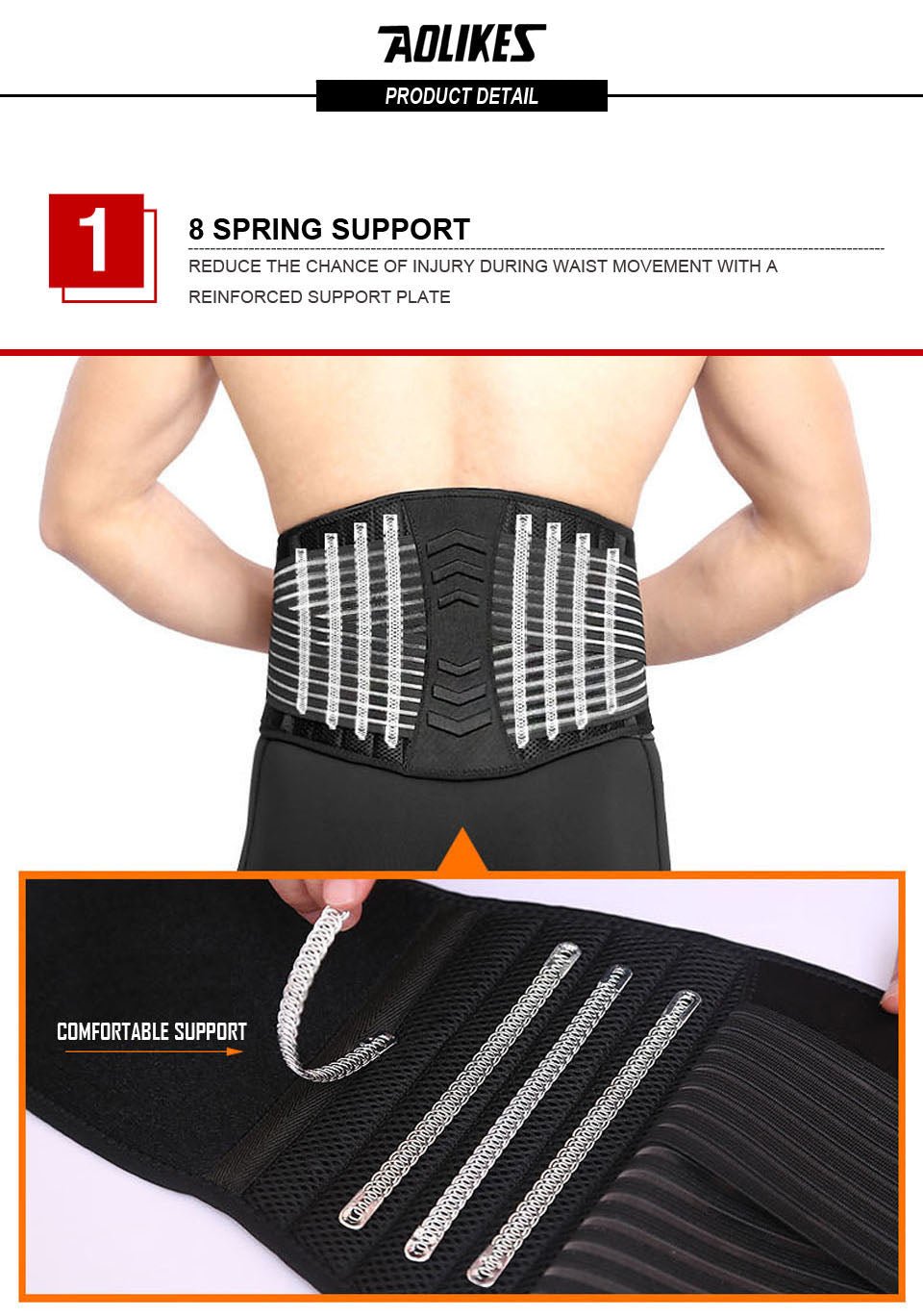 AOLIKES Lumbar Support Belt for Men & Women for Work, Heavy Lifting, Elastic Compression Waist Support Back Belt for Weightlifting, Squats, Deadlifts - The Savvy ShopperThe Savvy ShopperThe Savvy ShopperAOLIKES Lumbar Support Belt for Men & Women for Work, Heavy Lifting, Elastic Compression Waist Support Back Belt for Weightlifting, Squats, Deadlifts