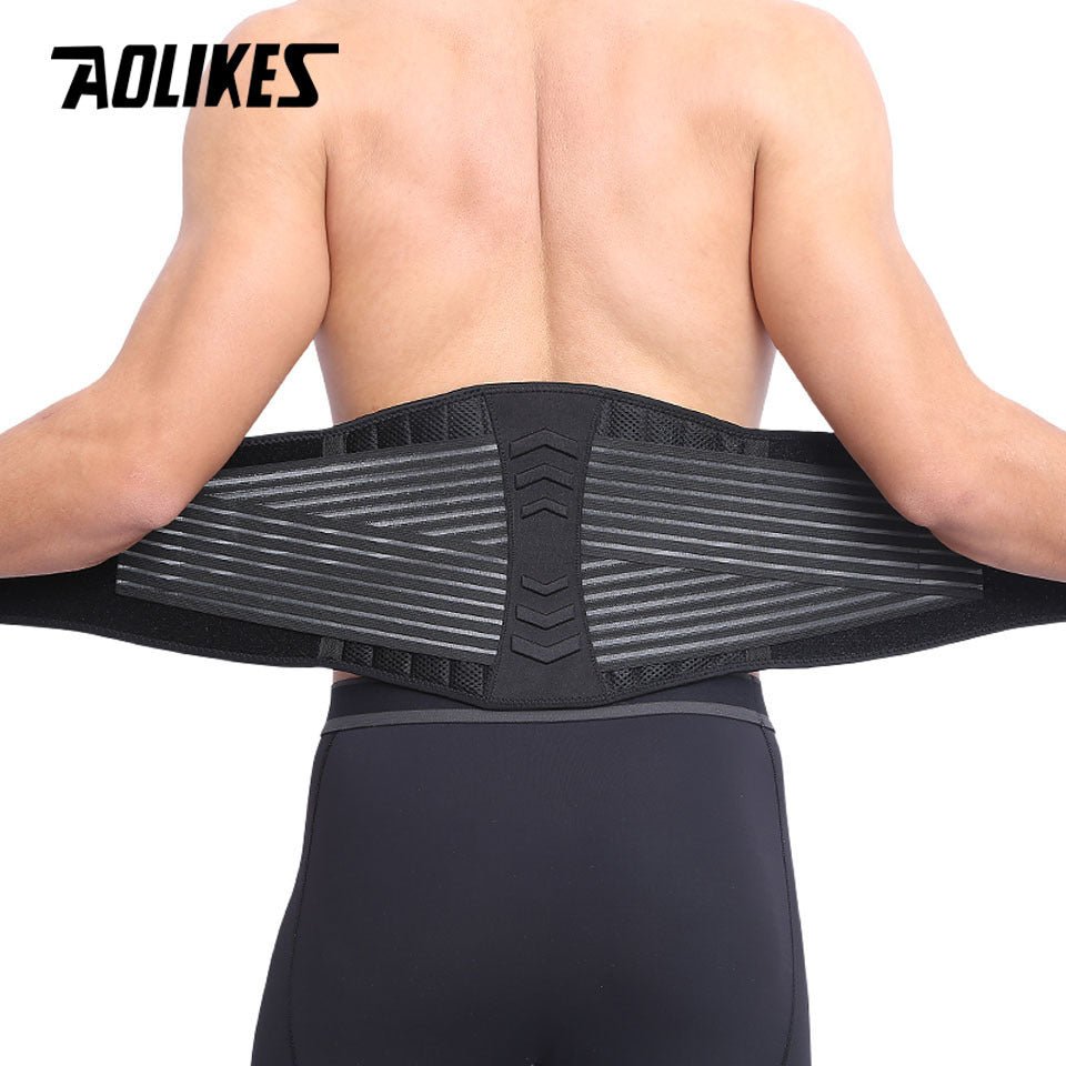 AOLIKES Lumbar Support Belt for Men & Women for Work, Heavy Lifting, Elastic Compression Waist Support Back Belt for Weightlifting, Squats, Deadlifts - The Savvy ShopperThe Savvy ShopperThe Savvy ShopperAOLIKES Lumbar Support Belt for Men & Women for Work, Heavy Lifting, Elastic Compression Waist Support Back Belt for Weightlifting, Squats, Deadlifts