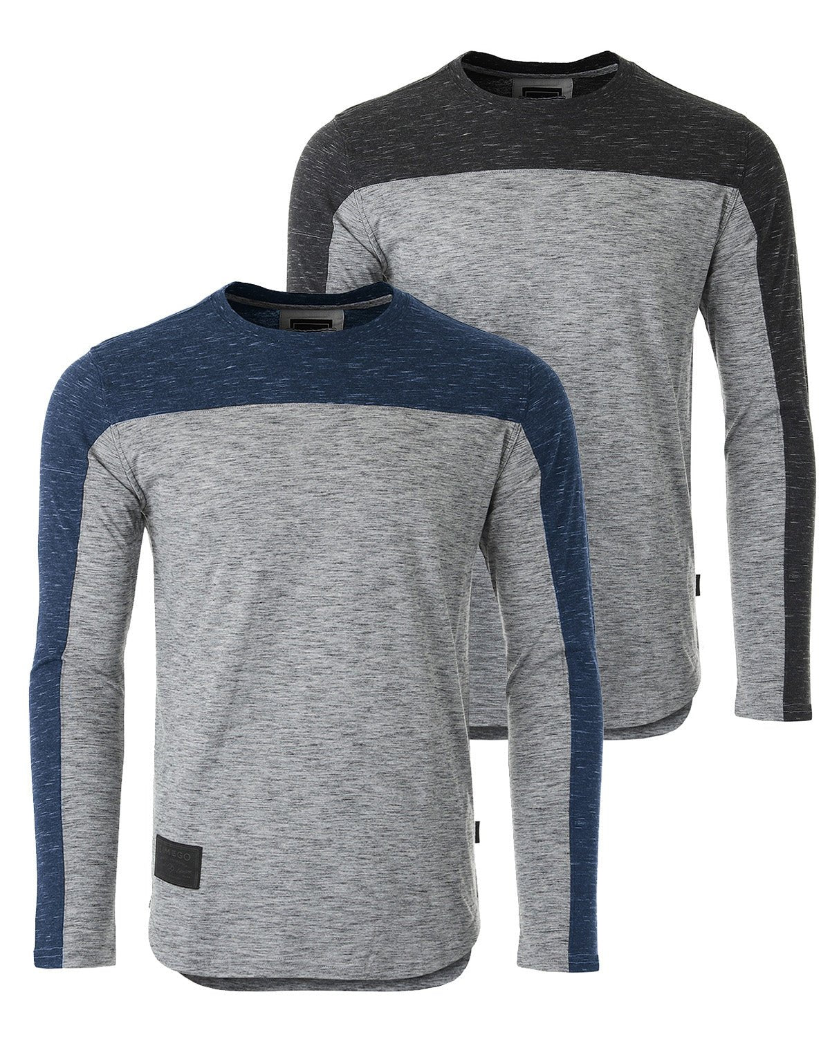 Athletic Color Block Long Sleeve Curved Hemline Casual Shirt - The Savvy ShopperThe Savvy ShopperZIMEGO MENLong SleeveAthletic Color Block Long Sleeve Curved Hemline Casual Shirt