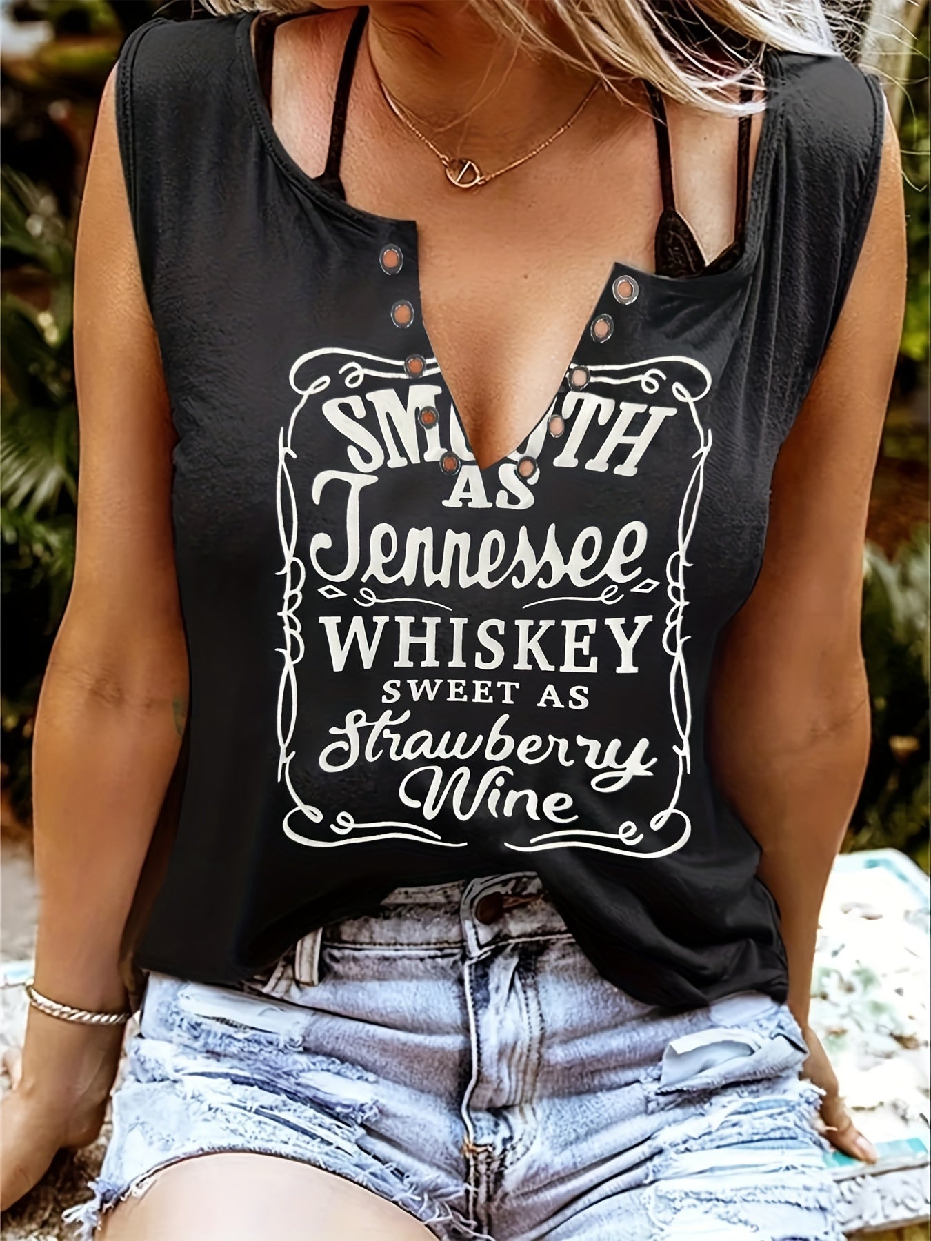 [Country Music Tank Top] Soft Pink Women's Tank Top | Smooth As Tennessee Whiskey Sweet As Strawberry Wine Sleeveless V - Neck Casual Shirt with Bold Letter Print, Thick Strap Country Music Style, Machine Washable All - Season We - The Savvy ShopperThe Savvy ShopperThe Savvy Shopper[Country Music Tank Top] Soft Pink Women's Tank Top | Smooth As Tennessee Whiskey Sweet As Strawberry Wine Sleeveless V - Neck Casual Shirt with Bold Letter Print, Thick Strap Country Music Style, Machine Washable All