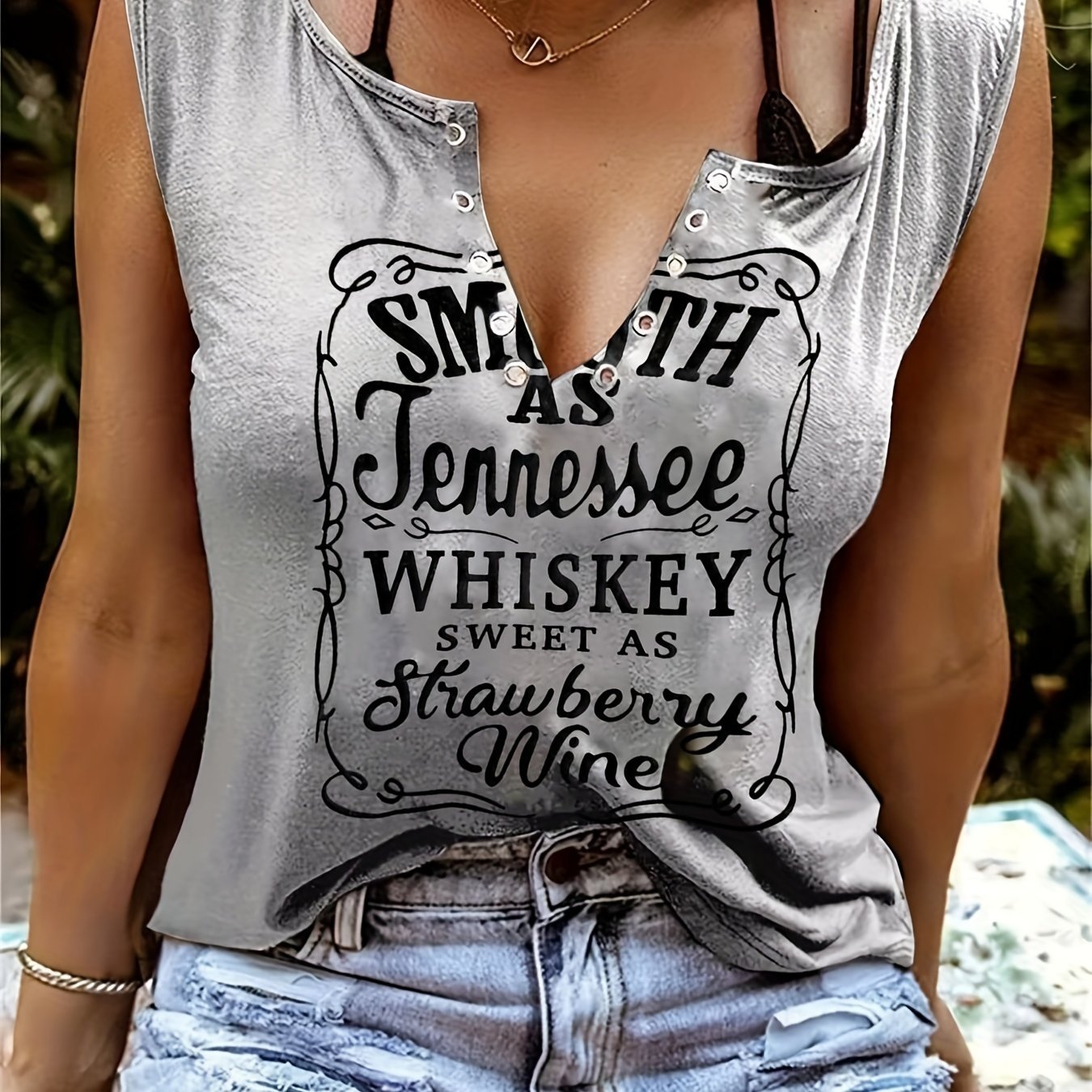 [Country Music Tank Top] Soft Pink Women's Tank Top | Smooth As Tennessee Whiskey Sweet As Strawberry Wine Sleeveless V - Neck Casual Shirt with Bold Letter Print, Thick Strap Country Music Style, Machine Washable All - Season We - The Savvy ShopperThe Savvy ShopperThe Savvy Shopper[Country Music Tank Top] Soft Pink Women's Tank Top | Smooth As Tennessee Whiskey Sweet As Strawberry Wine Sleeveless V - Neck Casual Shirt with Bold Letter Print, Thick Strap Country Music Style, Machine Washable All
