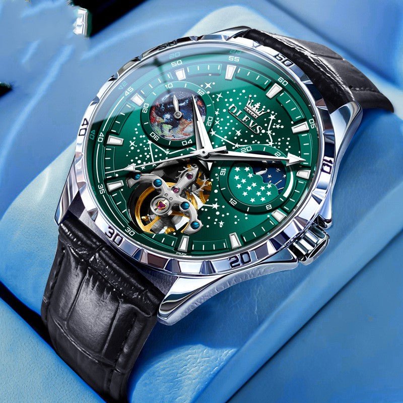 Fashion Starry Sky Mechanical Watch Business Hollow Waterproof Men - The Savvy ShopperThe Savvy ShopperDropshipmanFashion Starry Sky Mechanical Watch Business Hollow Waterproof Men