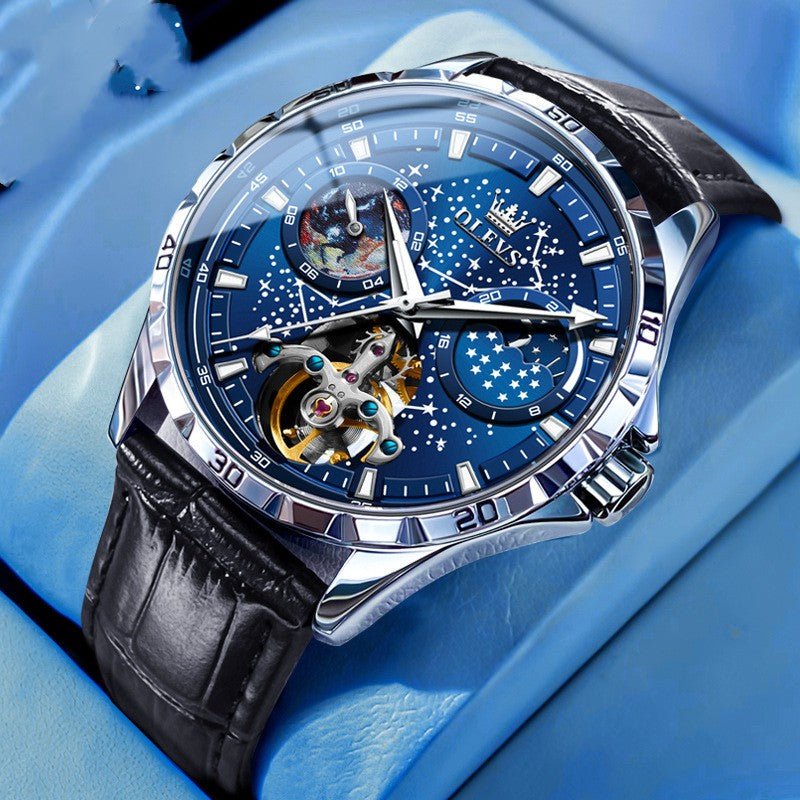 Fashion Starry Sky Mechanical Watch Business Hollow Waterproof Men - The Savvy ShopperThe Savvy ShopperDropshipmanFashion Starry Sky Mechanical Watch Business Hollow Waterproof Men