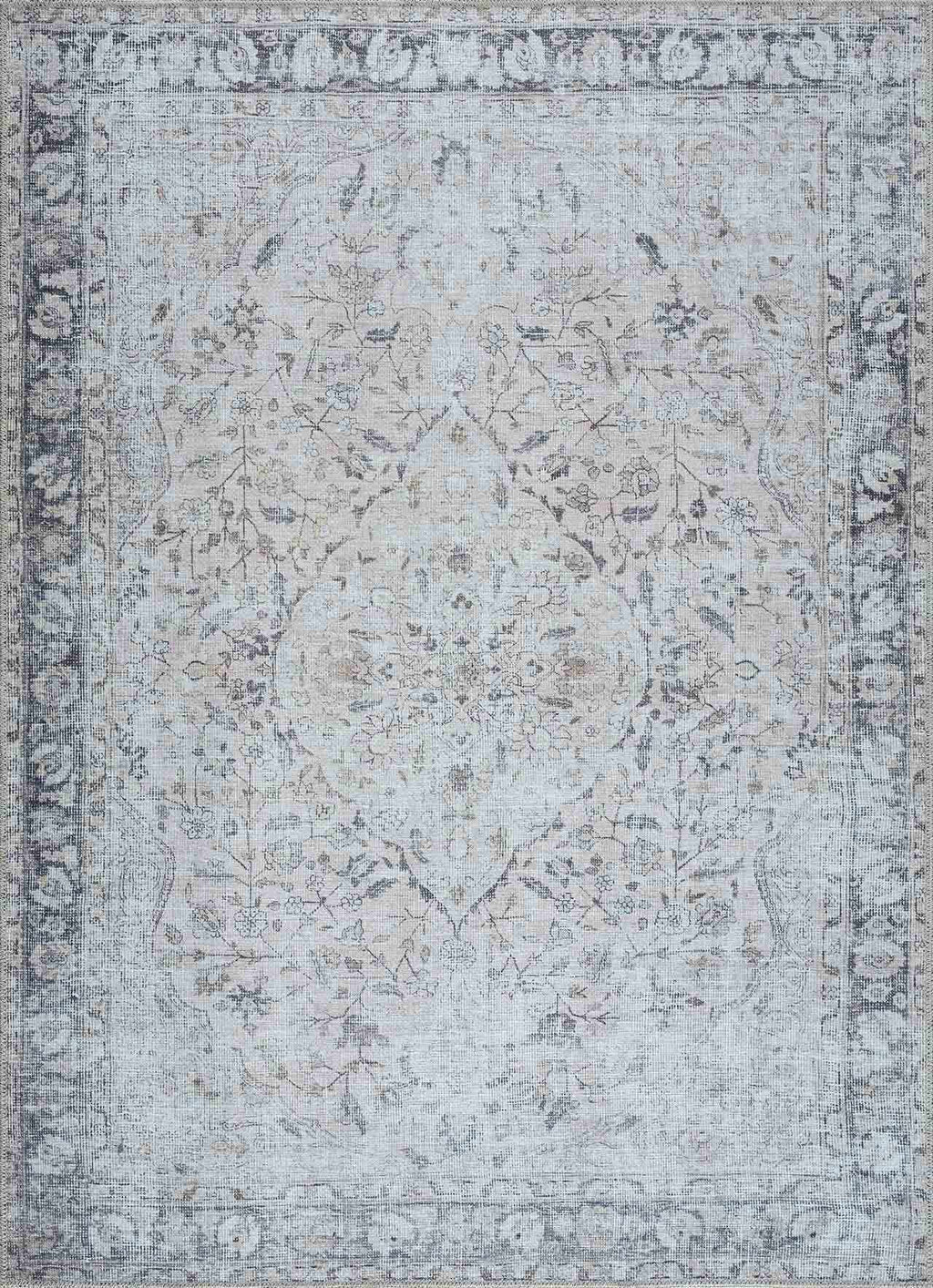 Haile Green & Pink Washable Area Rug - The Savvy ShopperThe Savvy ShopperHauteloomRugsHaile Green & Pink Washable Area Rug