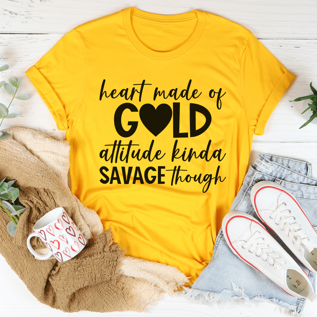 Heart Made Of Gold Tee - The Savvy ShopperThe Savvy ShopperMerchMallowT - SHIRTHeart Made Of Gold Tee