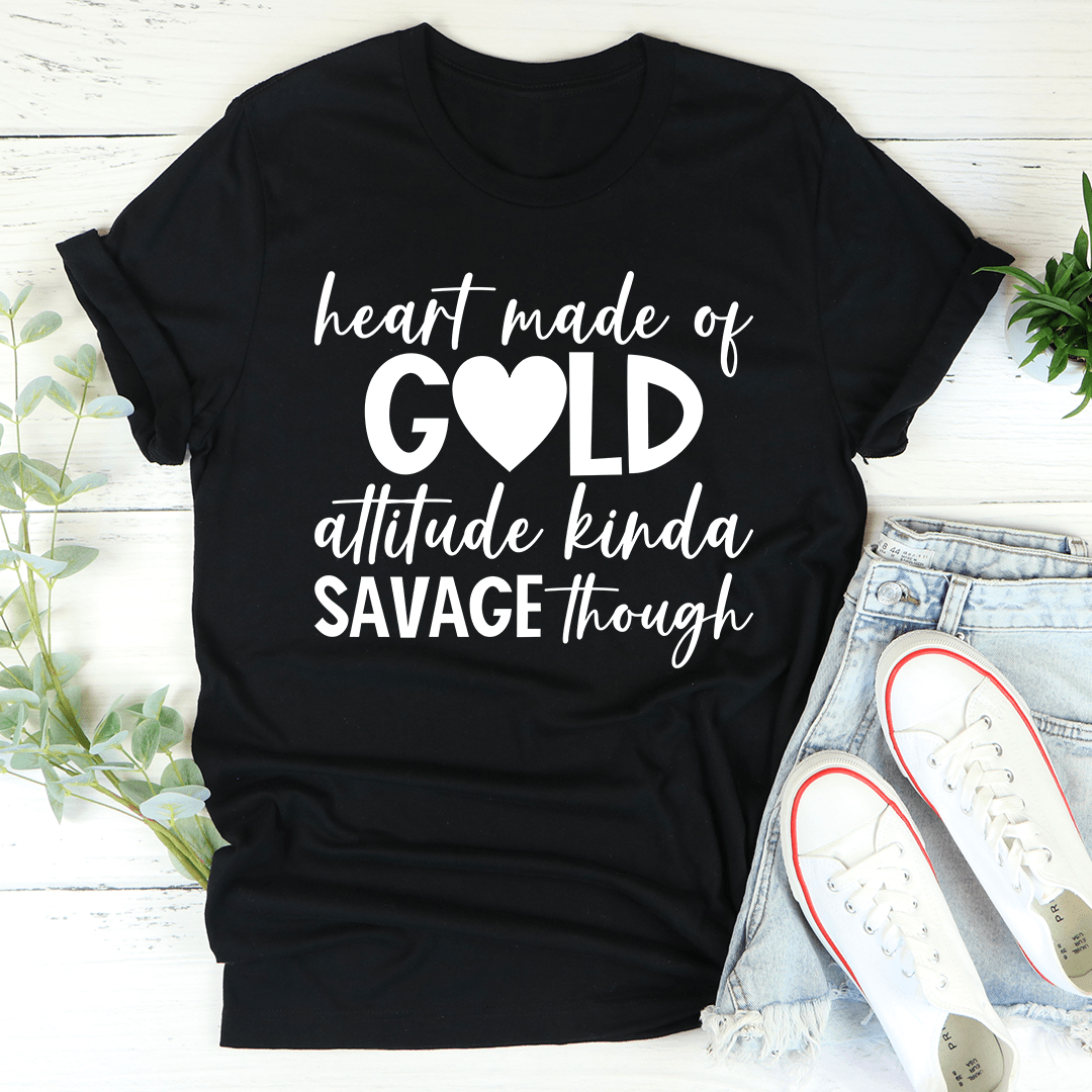 Heart Made Of Gold Tee - The Savvy ShopperThe Savvy ShopperMerchMallowT - SHIRTHeart Made Of Gold Tee