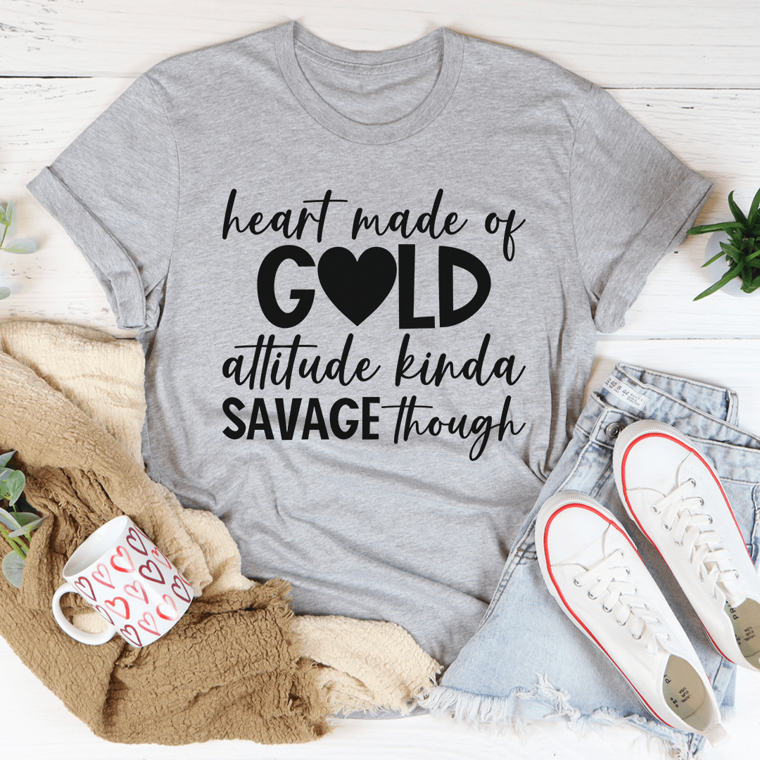Heart Made Of Gold Tee - The Savvy ShopperThe Savvy ShopperMerchMallowT - SHIRTHeart Made Of Gold Tee