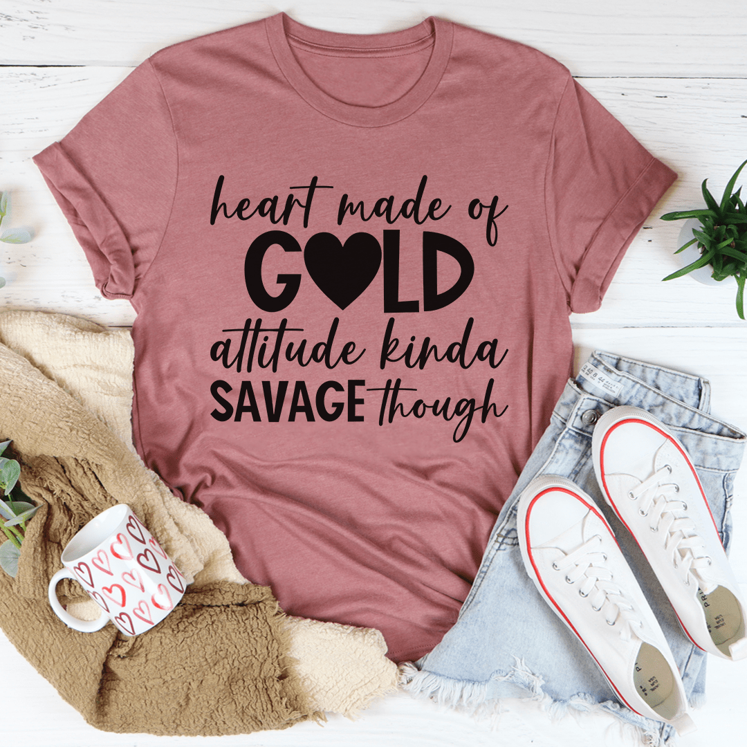 Heart Made Of Gold Tee - The Savvy ShopperThe Savvy ShopperMerchMallowT - SHIRTHeart Made Of Gold Tee