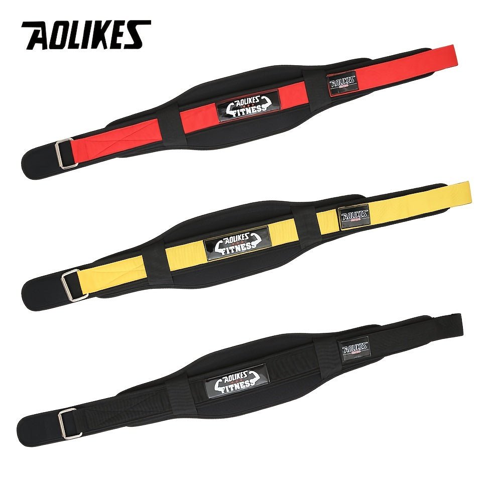 [Heavy Duty Weightlifting Belt] Aolikes Heavy Duty Adjustable Weightlifting Belt for Men & Women - Pull - On Closure, Breathable Mesh, Ergonomic Design for Squats, Deadlifts, Gym Training - Black/Red/Yellow, Core Support, Sleek - The Savvy ShopperThe Savvy ShopperThe Savvy Shopper[Heavy Duty Weightlifting Belt] Aolikes Heavy Duty Adjustable Weightlifting Belt for Men & Women - Pull - On Closure, Breathable Mesh, Ergonomic Design for Squats, Deadlifts, Gym Training - Black/Red/Yellow, Core Suppor