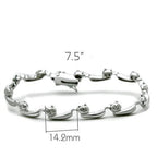 LO2023 - Matte Rhodium & Rhodium Brass Bracelet with No Stone - The Savvy ShopperThe Savvy ShopperAlamodeBraceletLO2023 - Matte Rhodium & Rhodium Brass Bracelet with No Stone