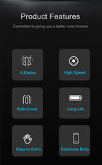 Painless Rechargeable Nose Hair Trimmer - Washable Cutter Head For Men And Women - Holiday Gift Father's Day Gift - The Savvy ShopperThe Savvy ShopperThe Savvy ShopperPainless Rechargeable Nose Hair Trimmer - Washable Cutter Head For Men And Women - Holiday Gift Father's Day Gift