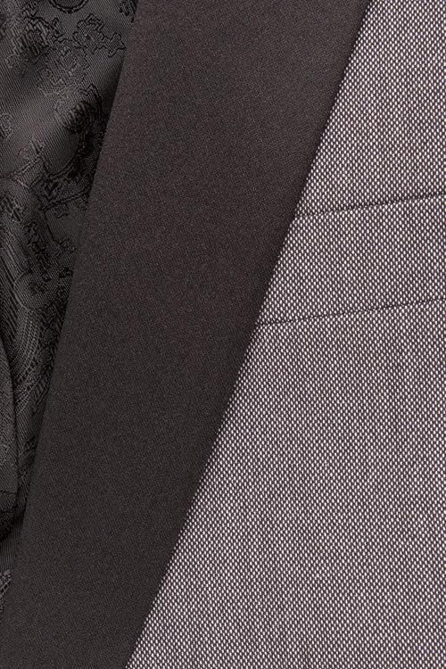 "Sebastian" Grey Pindot Tuxedo Jacket Shawl (Separates) - The Savvy ShopperThe Savvy ShopperTux - USATuxedos"Sebastian" Grey Pindot Tuxedo Jacket Shawl (Separates)