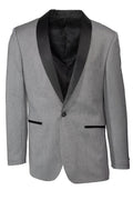"Sebastian" Grey Pindot Tuxedo Jacket Shawl (Separates) - The Savvy ShopperThe Savvy ShopperTux - USATuxedos"Sebastian" Grey Pindot Tuxedo Jacket Shawl (Separates)