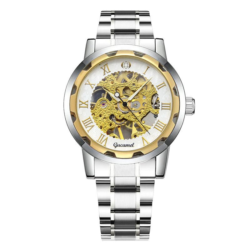 Steel Strip Hollow Gold Manual Mechanical Watch - The Savvy ShopperThe Savvy ShopperDropshipmanSteel Strip Hollow Gold Manual Mechanical Watch