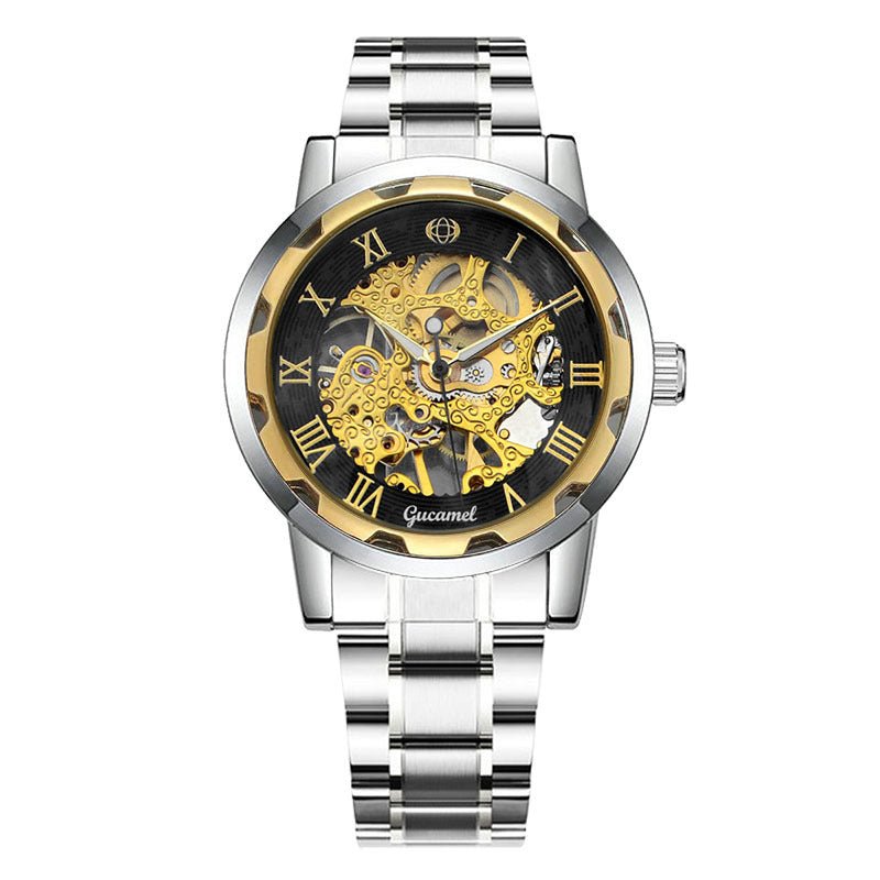 Steel Strip Hollow Gold Manual Mechanical Watch - The Savvy ShopperThe Savvy ShopperDropshipmanSteel Strip Hollow Gold Manual Mechanical Watch