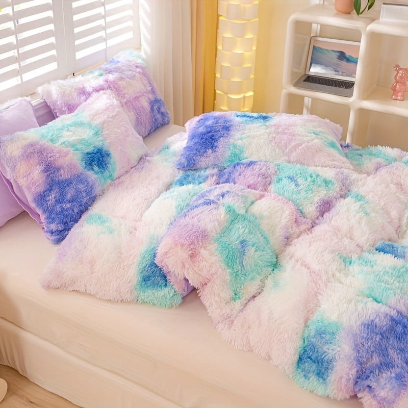 [Tie Dye Duvet Set] 3pcs Y2K Tie Dye Plush Duvet Cover Set - Soft & Warm Bedding Set - 1 Duvet Cover + 2 Pillowcase - The Savvy ShopperThe Savvy ShopperThe Savvy Shopper[Tie Dye Duvet Set] 3pcs Y2K Tie Dye Plush Duvet Cover Set - Soft & Warm Bedding Set - 1 Duvet Cover + 2 Pillowcase