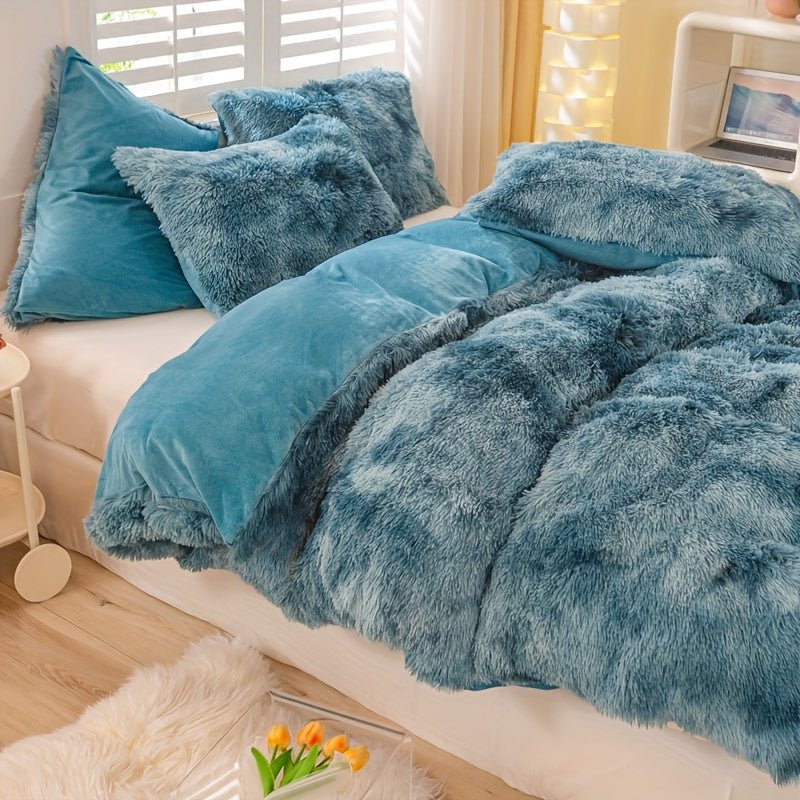 [Tie Dye Duvet Set] 3pcs Y2K Tie Dye Plush Duvet Cover Set - Soft & Warm Bedding Set - 1 Duvet Cover + 2 Pillowcase - The Savvy ShopperThe Savvy ShopperThe Savvy Shopper[Tie Dye Duvet Set] 3pcs Y2K Tie Dye Plush Duvet Cover Set - Soft & Warm Bedding Set - 1 Duvet Cover + 2 Pillowcase