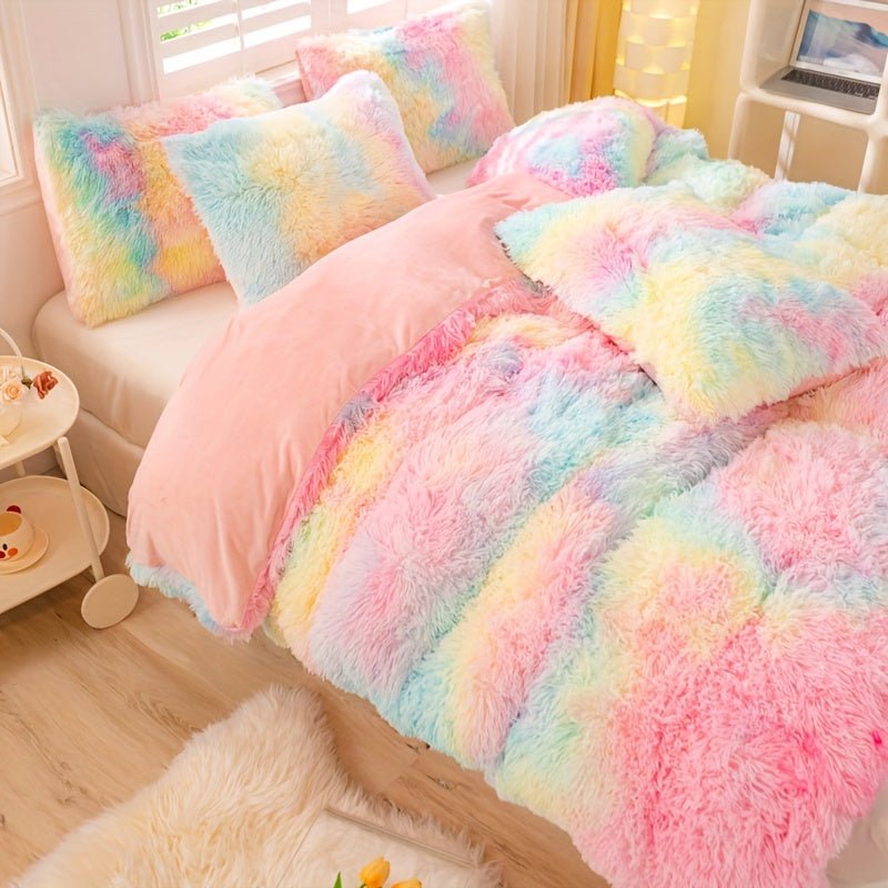 [Tie Dye Duvet Set] 3pcs Y2K Tie Dye Plush Duvet Cover Set - Soft & Warm Bedding Set - 1 Duvet Cover + 2 Pillowcase - The Savvy ShopperThe Savvy ShopperThe Savvy Shopper[Tie Dye Duvet Set] 3pcs Y2K Tie Dye Plush Duvet Cover Set - Soft & Warm Bedding Set - 1 Duvet Cover + 2 Pillowcase