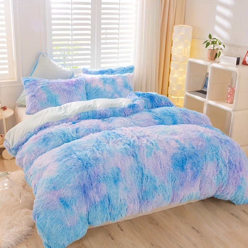 [Tie Dye Duvet Set] 3pcs Y2K Tie Dye Plush Duvet Cover Set - Soft & Warm Bedding Set - 1 Duvet Cover + 2 Pillowcase - The Savvy ShopperThe Savvy ShopperThe Savvy Shopper[Tie Dye Duvet Set] 3pcs Y2K Tie Dye Plush Duvet Cover Set - Soft & Warm Bedding Set - 1 Duvet Cover + 2 Pillowcase