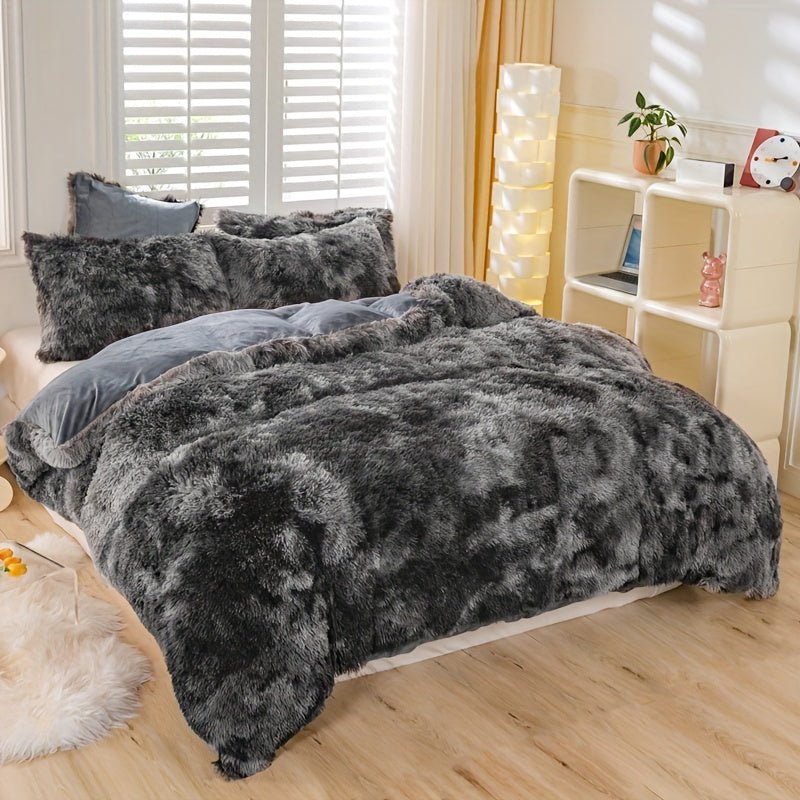 [Tie Dye Duvet Set] 3pcs Y2K Tie Dye Plush Duvet Cover Set - Soft & Warm Bedding Set - 1 Duvet Cover + 2 Pillowcase - The Savvy ShopperThe Savvy ShopperThe Savvy Shopper[Tie Dye Duvet Set] 3pcs Y2K Tie Dye Plush Duvet Cover Set - Soft & Warm Bedding Set - 1 Duvet Cover + 2 Pillowcase