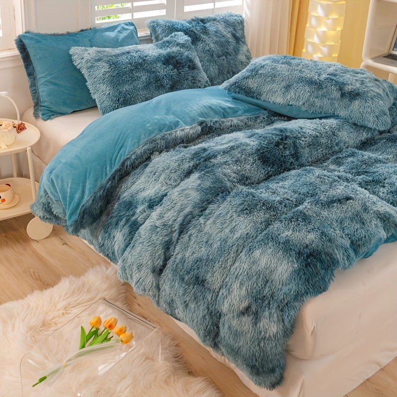 [Tie Dye Duvet Set] 3pcs Y2K Tie Dye Plush Duvet Cover Set - Soft & Warm Bedding Set - 1 Duvet Cover + 2 Pillowcase - The Savvy ShopperThe Savvy ShopperThe Savvy Shopper[Tie Dye Duvet Set] 3pcs Y2K Tie Dye Plush Duvet Cover Set - Soft & Warm Bedding Set - 1 Duvet Cover + 2 Pillowcase