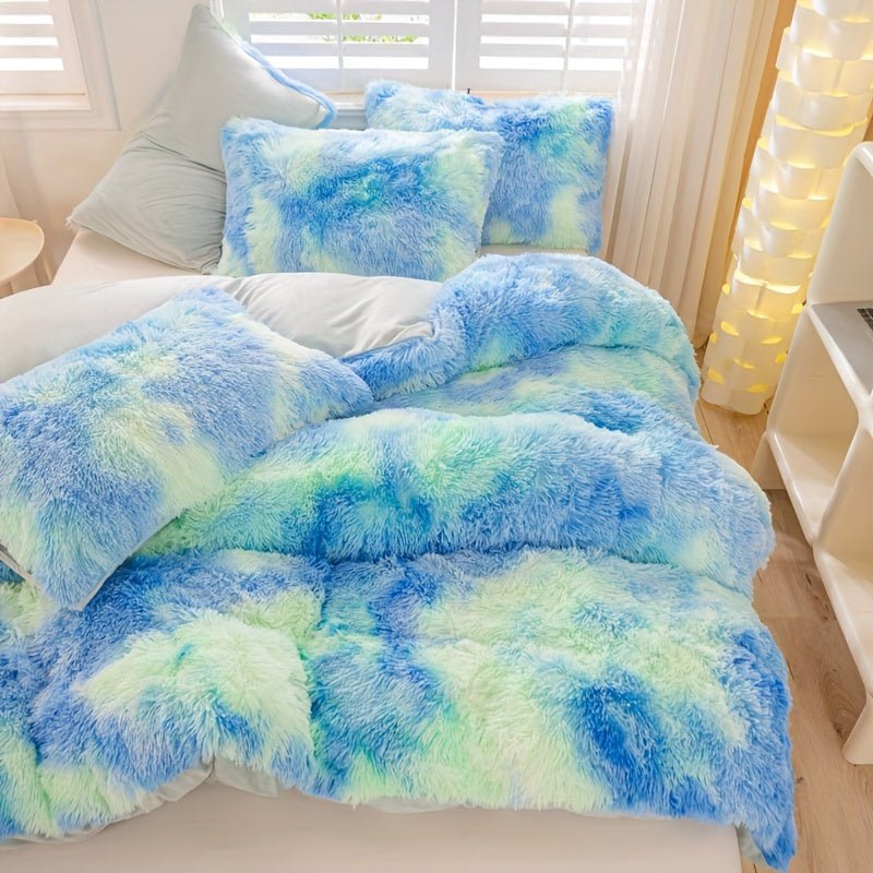 [Tie Dye Duvet Set] 3pcs Y2K Tie Dye Plush Duvet Cover Set - Soft & Warm Bedding Set - 1 Duvet Cover + 2 Pillowcase - The Savvy ShopperThe Savvy ShopperThe Savvy Shopper[Tie Dye Duvet Set] 3pcs Y2K Tie Dye Plush Duvet Cover Set - Soft & Warm Bedding Set - 1 Duvet Cover + 2 Pillowcase