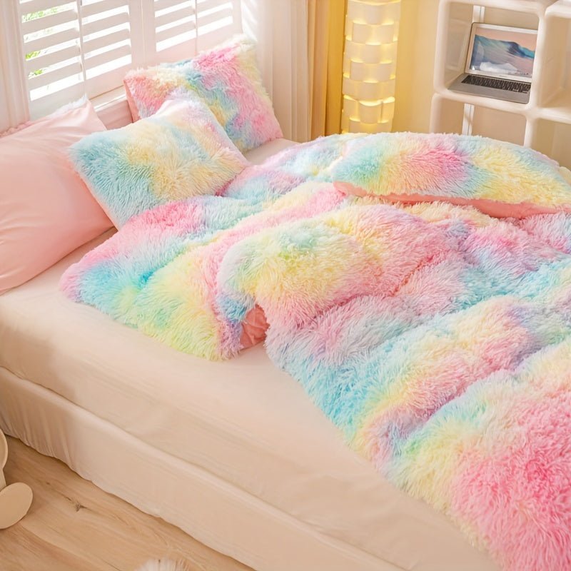 [Tie Dye Duvet Set] 3pcs Y2K Tie Dye Plush Duvet Cover Set - Soft & Warm Bedding Set - 1 Duvet Cover + 2 Pillowcase - The Savvy ShopperThe Savvy ShopperThe Savvy Shopper[Tie Dye Duvet Set] 3pcs Y2K Tie Dye Plush Duvet Cover Set - Soft & Warm Bedding Set - 1 Duvet Cover + 2 Pillowcase