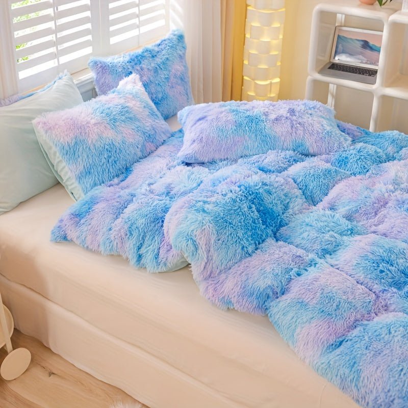 [Tie Dye Duvet Set] 3pcs Y2K Tie Dye Plush Duvet Cover Set - Soft & Warm Bedding Set - 1 Duvet Cover + 2 Pillowcase - The Savvy ShopperThe Savvy ShopperThe Savvy Shopper[Tie Dye Duvet Set] 3pcs Y2K Tie Dye Plush Duvet Cover Set - Soft & Warm Bedding Set - 1 Duvet Cover + 2 Pillowcase