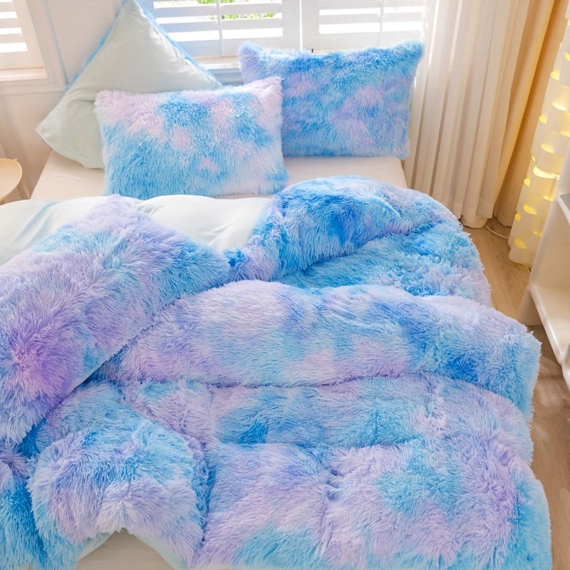 [Tie Dye Duvet Set] 3pcs Y2K Tie Dye Plush Duvet Cover Set - Soft & Warm Bedding Set - 1 Duvet Cover + 2 Pillowcase - The Savvy ShopperThe Savvy ShopperThe Savvy Shopper[Tie Dye Duvet Set] 3pcs Y2K Tie Dye Plush Duvet Cover Set - Soft & Warm Bedding Set - 1 Duvet Cover + 2 Pillowcase