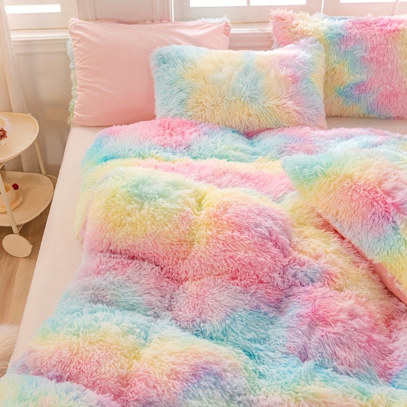 [Tie Dye Duvet Set] 3pcs Y2K Tie Dye Plush Duvet Cover Set - Soft & Warm Bedding Set - 1 Duvet Cover + 2 Pillowcase - The Savvy ShopperThe Savvy ShopperThe Savvy Shopper[Tie Dye Duvet Set] 3pcs Y2K Tie Dye Plush Duvet Cover Set - Soft & Warm Bedding Set - 1 Duvet Cover + 2 Pillowcase