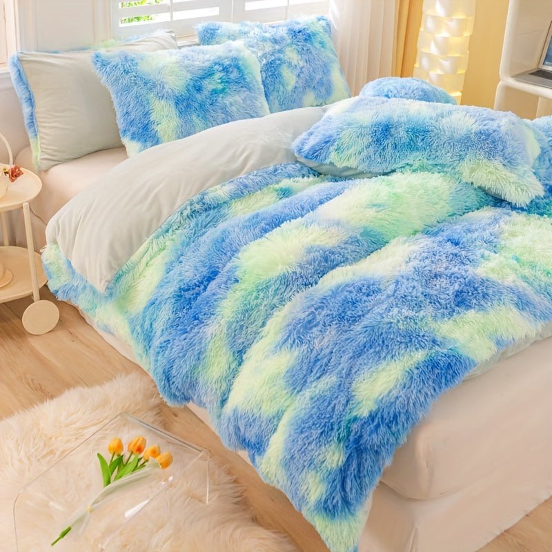 [Tie Dye Duvet Set] 3pcs Y2K Tie Dye Plush Duvet Cover Set - Soft & Warm Bedding Set - 1 Duvet Cover + 2 Pillowcase - The Savvy ShopperThe Savvy ShopperThe Savvy Shopper[Tie Dye Duvet Set] 3pcs Y2K Tie Dye Plush Duvet Cover Set - Soft & Warm Bedding Set - 1 Duvet Cover + 2 Pillowcase