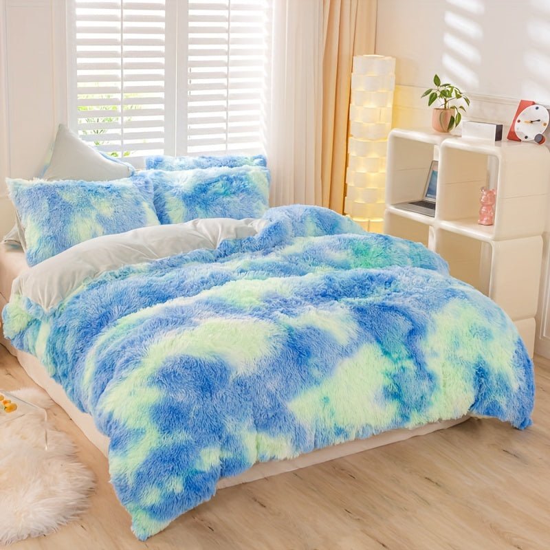 [Tie Dye Duvet Set] 3pcs Y2K Tie Dye Plush Duvet Cover Set - Soft & Warm Bedding Set - 1 Duvet Cover + 2 Pillowcase - The Savvy ShopperThe Savvy ShopperThe Savvy Shopper[Tie Dye Duvet Set] 3pcs Y2K Tie Dye Plush Duvet Cover Set - Soft & Warm Bedding Set - 1 Duvet Cover + 2 Pillowcase