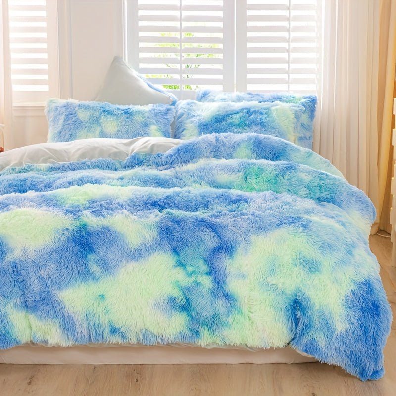 [Tie Dye Duvet Set] 3pcs Y2K Tie Dye Plush Duvet Cover Set - Soft & Warm Bedding Set - 1 Duvet Cover + 2 Pillowcase - The Savvy ShopperThe Savvy ShopperThe Savvy Shopper[Tie Dye Duvet Set] 3pcs Y2K Tie Dye Plush Duvet Cover Set - Soft & Warm Bedding Set - 1 Duvet Cover + 2 Pillowcase