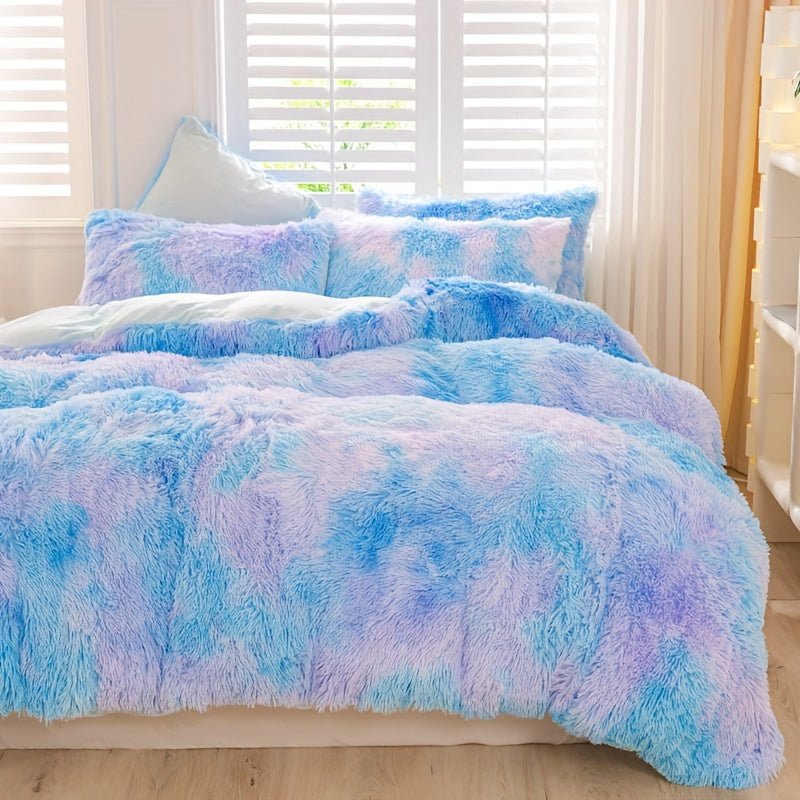[Tie Dye Duvet Set] 3pcs Y2K Tie Dye Plush Duvet Cover Set - Soft & Warm Bedding Set - 1 Duvet Cover + 2 Pillowcase - The Savvy ShopperThe Savvy ShopperThe Savvy Shopper[Tie Dye Duvet Set] 3pcs Y2K Tie Dye Plush Duvet Cover Set - Soft & Warm Bedding Set - 1 Duvet Cover + 2 Pillowcase