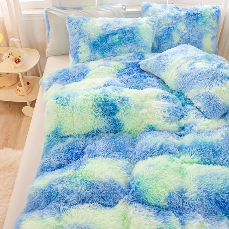 [Tie Dye Duvet Set] 3pcs Y2K Tie Dye Plush Duvet Cover Set - Soft & Warm Bedding Set - 1 Duvet Cover + 2 Pillowcase - The Savvy ShopperThe Savvy ShopperThe Savvy Shopper[Tie Dye Duvet Set] 3pcs Y2K Tie Dye Plush Duvet Cover Set - Soft & Warm Bedding Set - 1 Duvet Cover + 2 Pillowcase