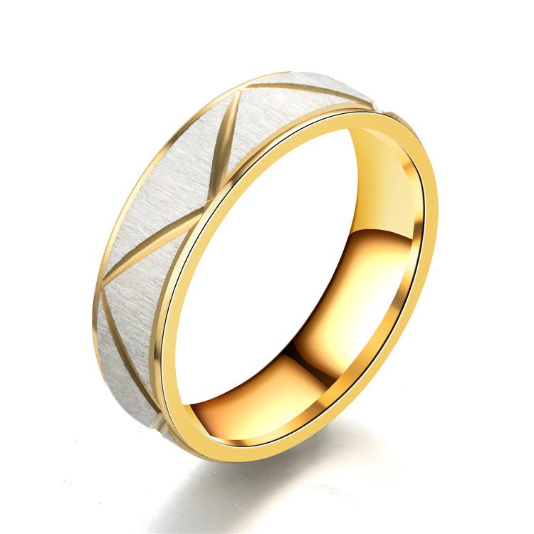 Titanium steel couple ring 24K gold stainless steel ring - The Savvy ShopperThe Savvy ShopperDropshipmanTitanium steel couple ring 24K gold stainless steel ring