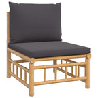 vidaXL 6 Piece Patio Lounge Set with Dark Gray Cushions Bamboo - The Savvy ShopperThe Savvy ShopperVidaXLFurniture > Outdoor Furniture > Outdoor Furniture SetsvidaXL 6 Piece Patio Lounge Set with Dark Gray Cushions Bamboo